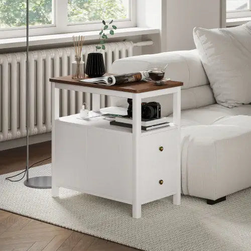 End Table With Charging Station And USB Ports