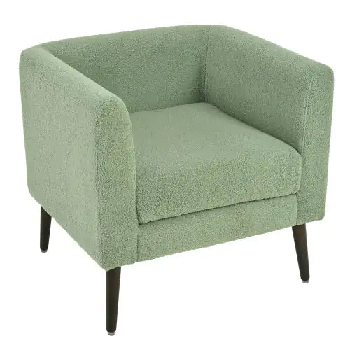Upholstered Armchair With Solid Wood Legs