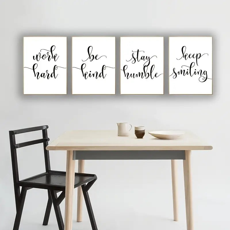 4pcs Frameless Decorative Art Mural for Living Room