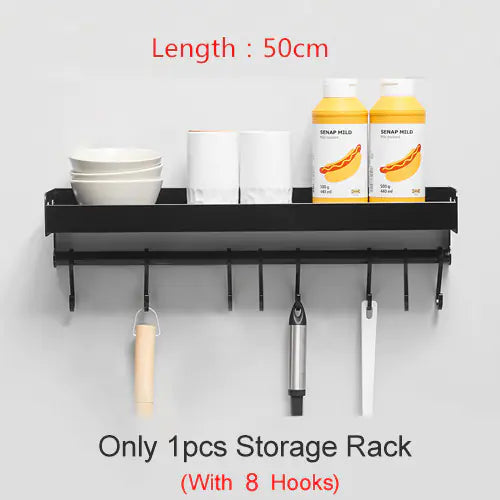 Wall-Mounted Multifunctional Kitchen Storage Rack