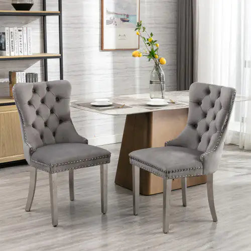 Tufted Solid Woo Upholstered Dining Chair