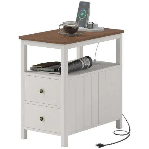 End Table With Charging Station And USB Ports