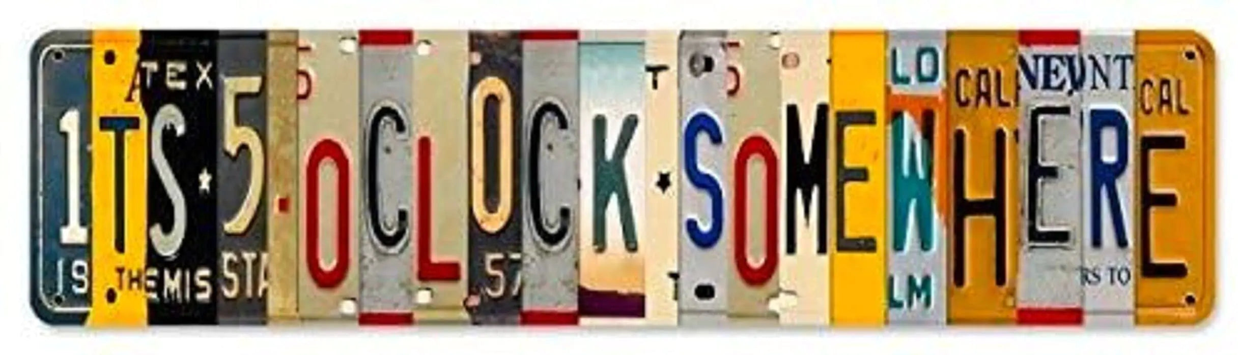 Kexle Somewhere Unique Metal Wall Decor for Home Bar Diner Pub 16 x 4 InchesFun Kitchen Decor Funny Bar Signs Vintage Kitchen Signs