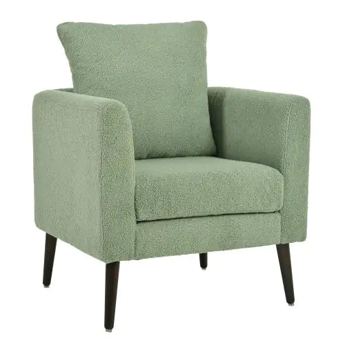 Upholstered Armchair With Solid Wood Legs