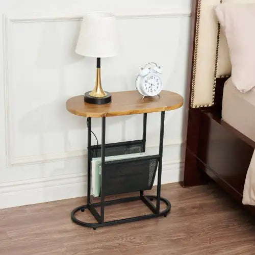 Acacia Oval Small Side Table