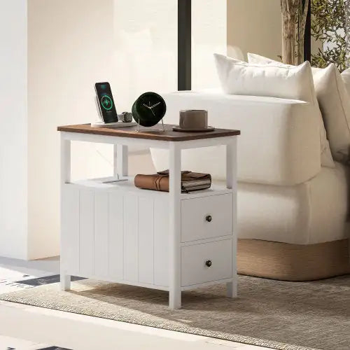 End Table With Charging Station And USB Ports
