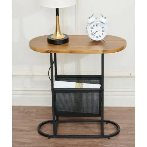 Acacia Oval Small Side Table