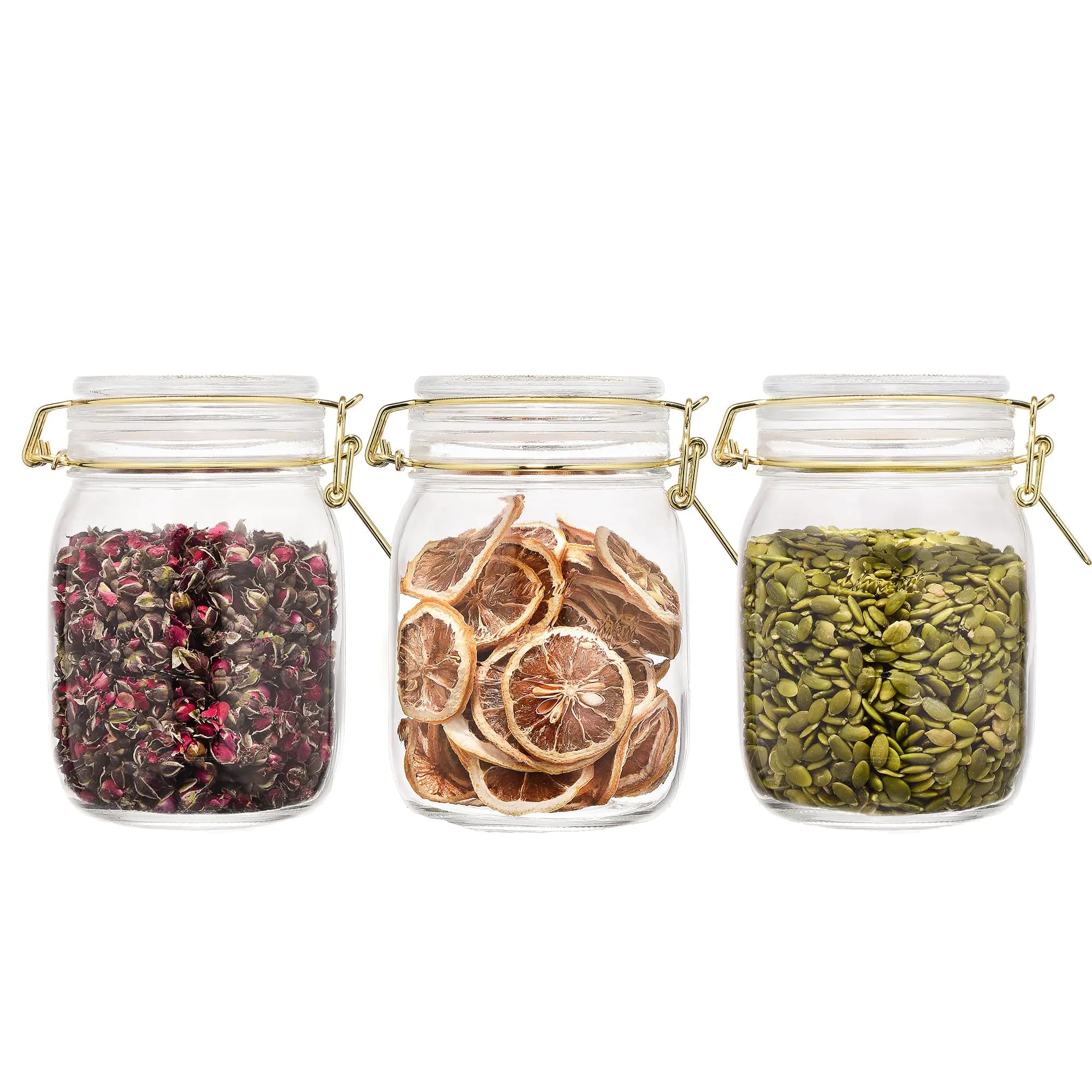 Airtight Glass Jars - Set of 3