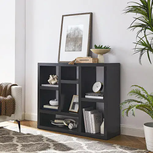 Open Wooden Bookshelves