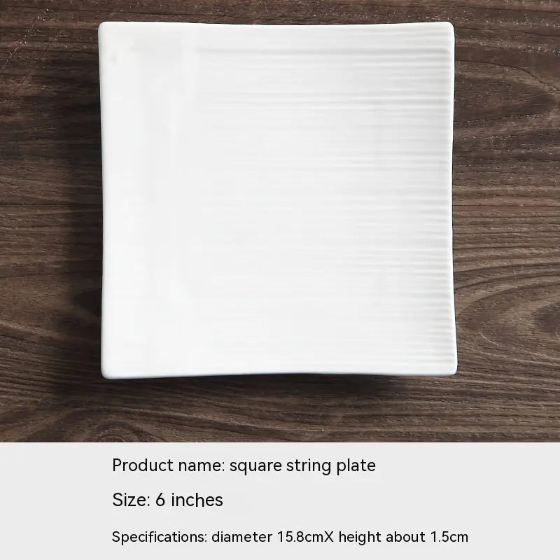 6-Inch Ceramic Dessert Plate for Household Use