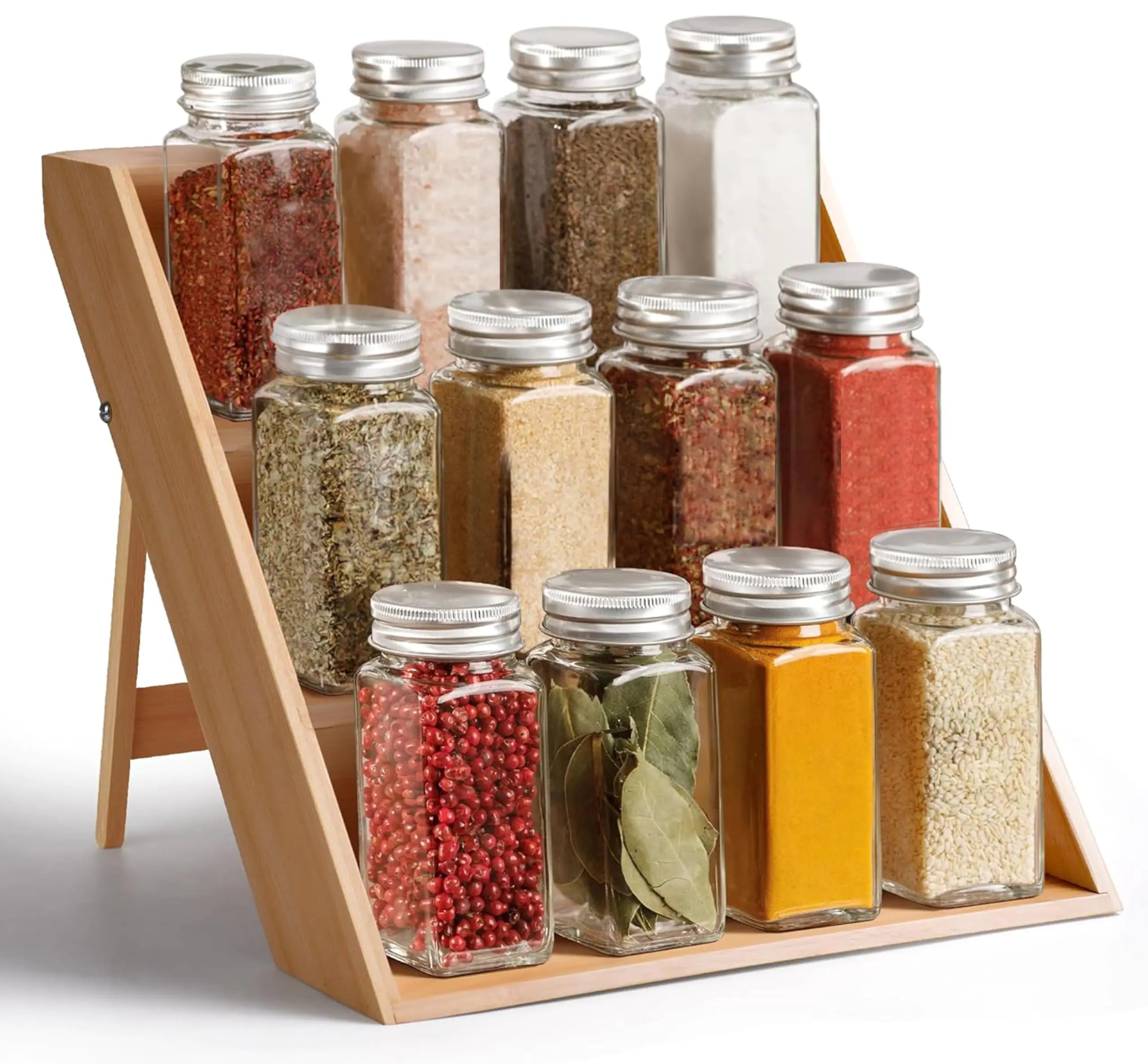 Bamboo Spice Rack Organizer for Kitchen