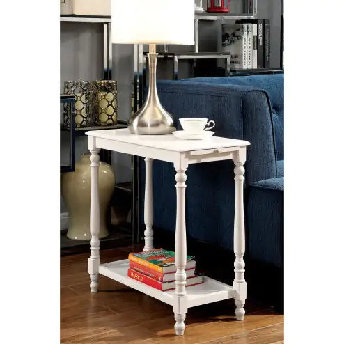 Modern Rustic Design 1pc Side Table Nightstand Multi-Colored Panels Oak Finish USB Outlet Sofa Side Table Home Furniture