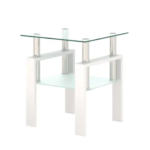 1-Piece Modern Tempered Glass Coffee/End Table