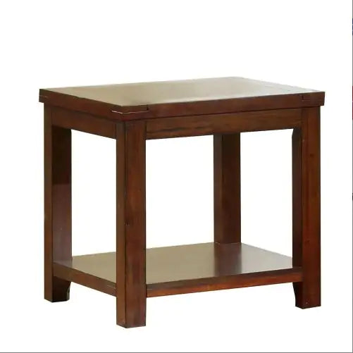 End Table - Natural Wood Grain Design 1pc Table Living Room Furniture