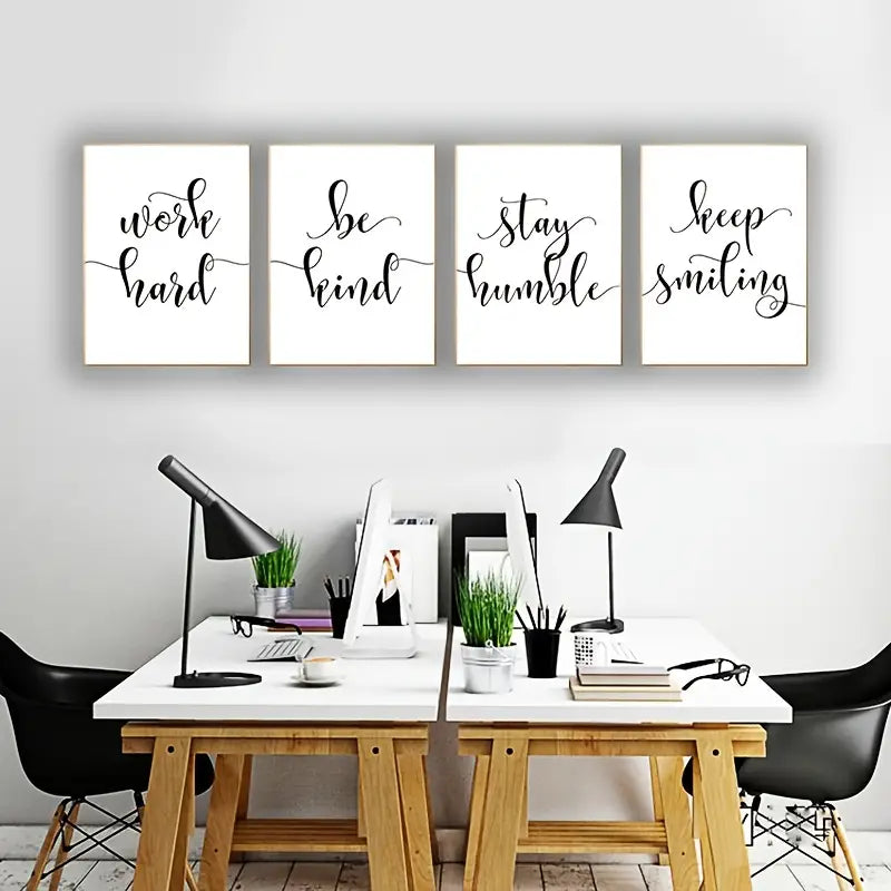 4pcs Frameless Decorative Art Mural for Living Room