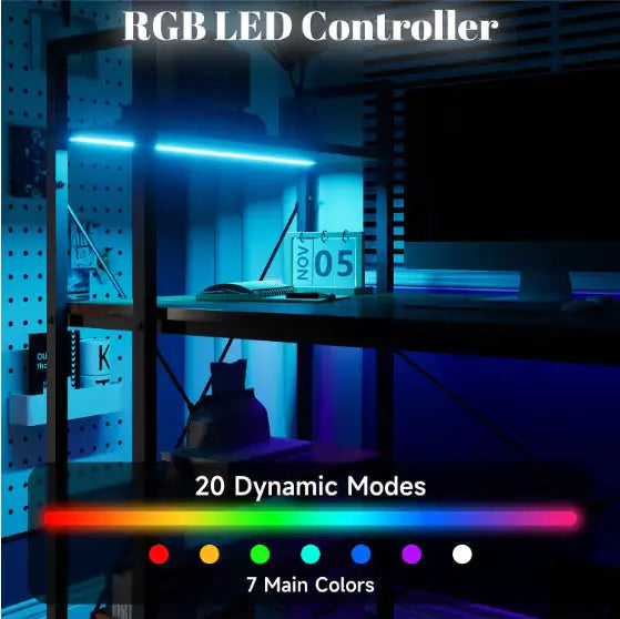Computer Desk With LED Light