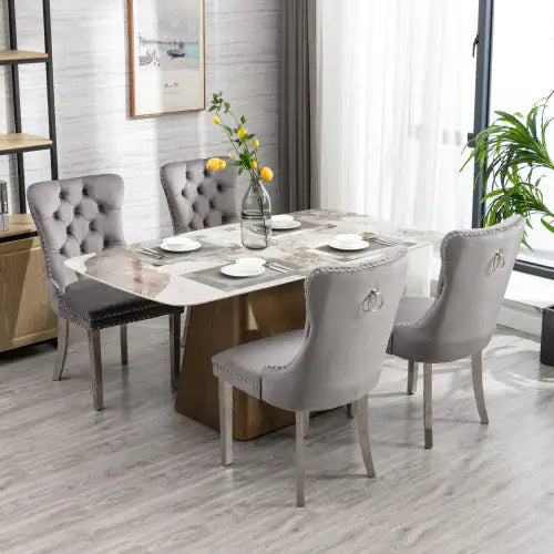 Tufted Solid Woo Upholstered Dining Chair