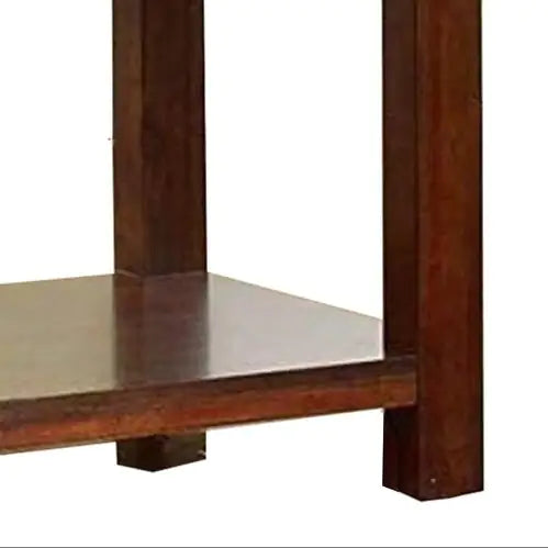 End Table - Natural Wood Grain Design 1pc Table Living Room Furniture