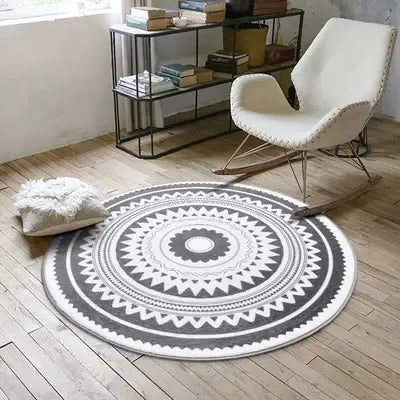 Nordic Round Rug for Living Room and Office Use