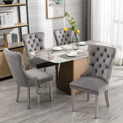 Tufted Solid Woo Upholstered Dining Chair