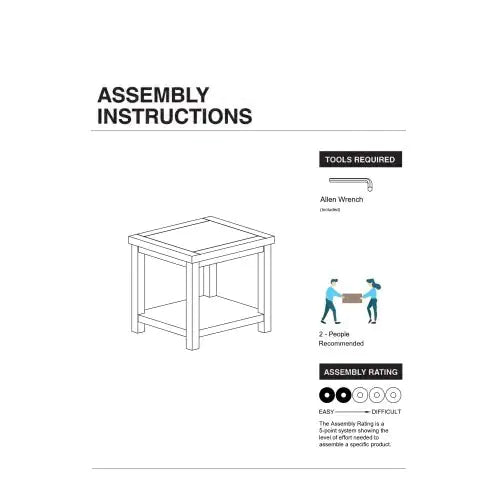 End Table - Natural Wood Grain Design 1pc Table Living Room Furniture