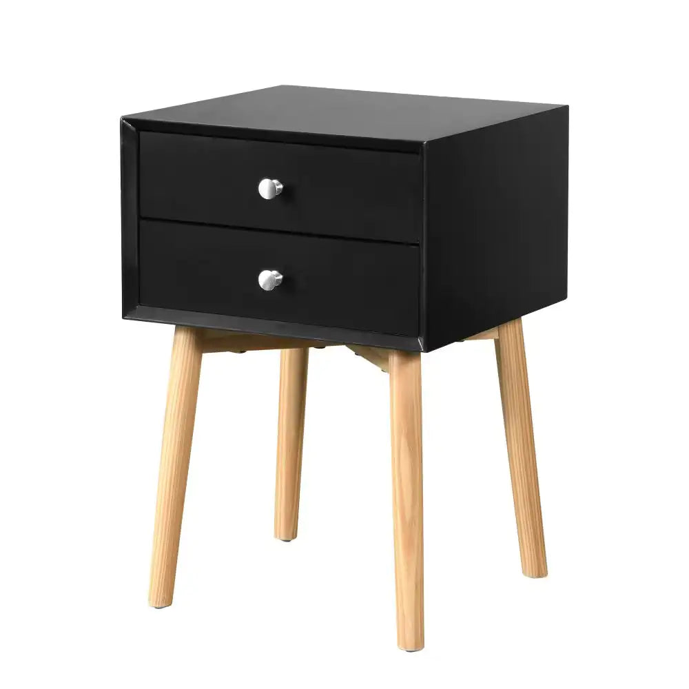Side Table/Bedside Table With 2 Drawers - Bedroom Living Room