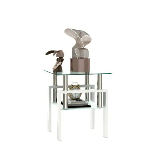 1-Piece Modern Tempered Glass Coffee/End Table