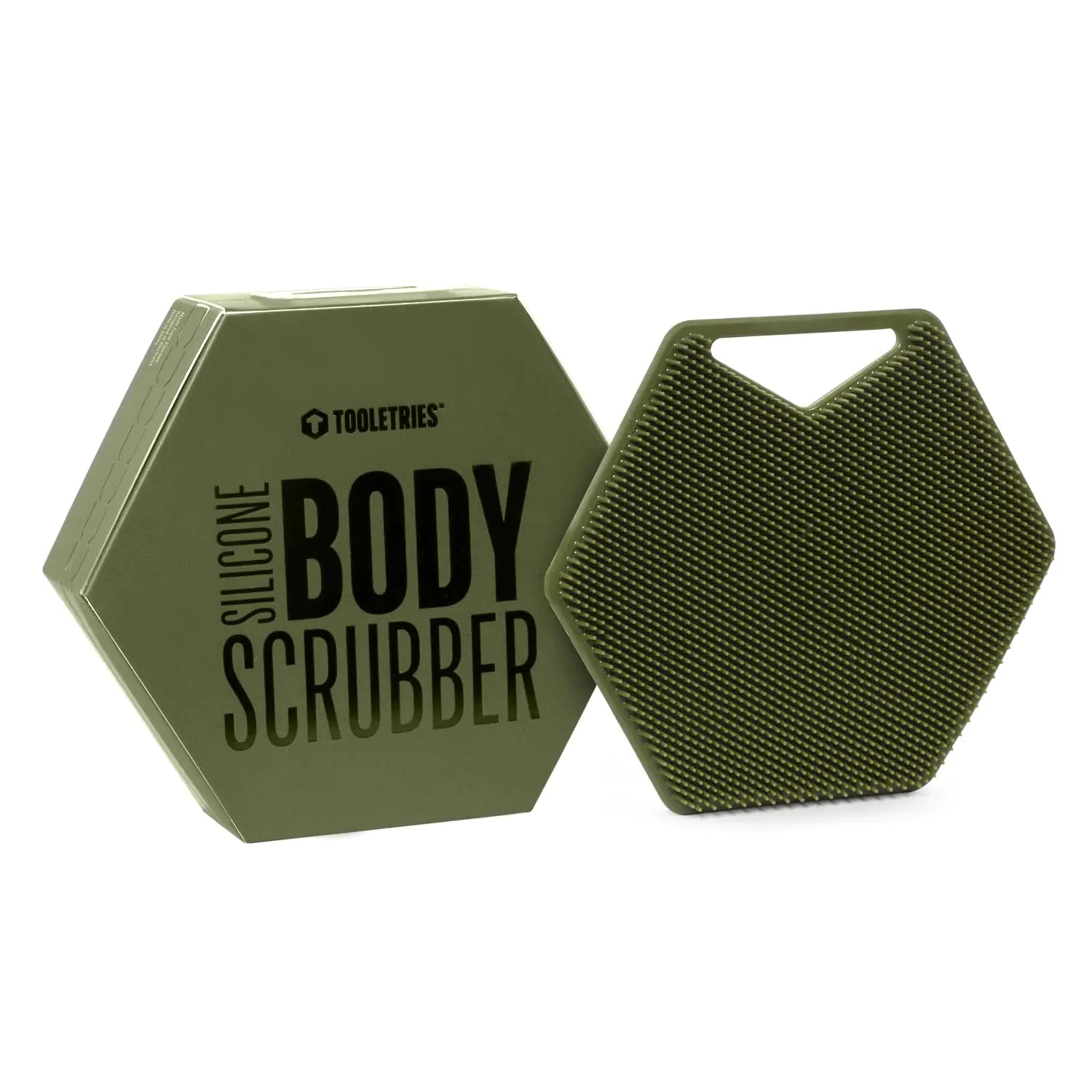 Silicone Exfoliating Body Scrubber - Army Green