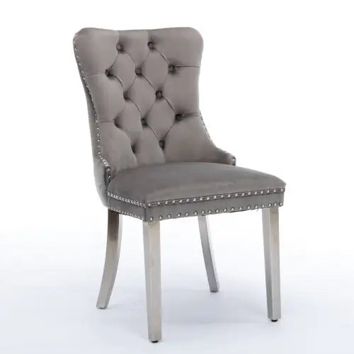 Tufted Solid Woo Upholstered Dining Chair