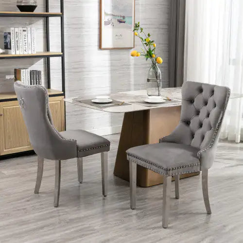 Tufted Solid Woo Upholstered Dining Chair